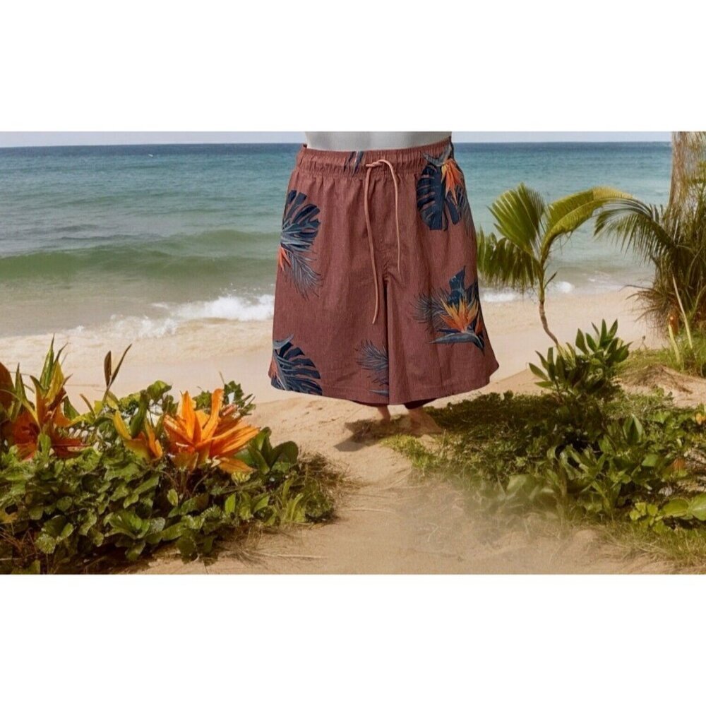 Mens Tropical Swim Shorts Size L/G 36 - 38 Mesh Lining Pockets